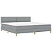 Struttura letto con materasso grigio chiaro 200x200 cm in tessuto - Foto miniatura 3