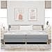 Struttura letto con materasso grigio chiaro 200x200 cm in tessuto - Foto miniatura 4