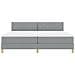 Struttura letto con materasso grigio chiaro 200x200 cm in tessuto - Foto miniatura 7