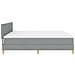 Struttura letto con materasso grigio chiaro 200x200 cm in tessuto - Foto miniatura 8