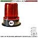 Segnale Rosso 9 Led Su 3 Steli Funzioni Luce Fissa Lampeggiante O Rotante Alimentazione 12/24/230 V Montaggio A Palo O - Foto miniatura 1