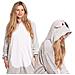 Pigiama Da Donna Tuta Kigurumi Costume Grigio Onesie Koala 145-155 Cm S - Foto miniatura 1