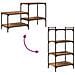 Scaffale 4 pcs Marrone 60 x 40 x 1.5 cm Legno multistrato - Foto miniatura 9