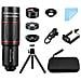 Kit Obiettivo Telescopico Per Cellulare Con Zoom 64x Con Obiettivo 0.63x E Custodia - Compatibile Con Smartphone - Foto miniatura 1