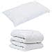 Set Coperta Invernale 2 pcs Bianco 155 x 200 cm Microfibra - Foto miniatura 1