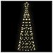 Albero di Natale LED con 390 LED Bianco caldo 250 cm Ferro - Foto miniatura 4