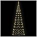 Albero di Natale LED con 390 LED Bianco caldo 250 cm Ferro - Foto miniatura 5