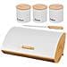 2702 Elegante set di scatole per il pane in bambù con contenitori e coltello - Foto miniatura 1