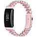 Elegante Bracciale In Acciaio Inossidabile Argento Con Perle Compatibile Con Fitbit Inspire /inspire 2/inspire Hr Pink - Foto miniatura 2