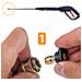 Pistola Alta Pressione Pro Clean Gun Pcg1 Set - Lancia + Schiumogeno 1000ml | Pressione Max 4000 Psi | Compatibile Con Idropulitrici M22x1,5 - Foto miniatura 6