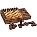 Gioco 3/11 (scacchi+domino+dadi) In Scatola, Legno Marrone 15,5x16x3 - Foto miniatura 1