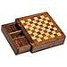 Gioco 3/11 (scacchi+domino+dadi) In Scatola, Legno Marrone 15,5x16x3 - Foto miniatura 3