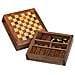 Gioco 3/11 (scacchi+domino+dadi) In Scatola, Legno Marrone 15,5x16x3 - Foto miniatura 5