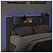 Testata con Mobile e LED Sonoma grigia 160 x 16,5 x 103,5 cm - Foto miniatura 4
