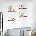 Scaffale da parete 4 pcs Rosso 40 x 9 x 3 cm Legno multistrato - Foto miniatura 2