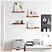 Scaffale da parete 4 pcs Rosso 40 x 9 x 3 cm Legno multistrato - Foto miniatura 4