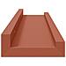 Scaffale da parete 4 pcs Rosso 40 x 9 x 3 cm Legno multistrato - Foto miniatura 8