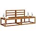 Set di divani da esterno 2 pcs Naturale 182,5 x 63 x 73 cm - Foto miniatura 3