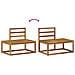 Set di divani da esterno 2 pcs Naturale 182,5 x 63 x 73 cm - Foto miniatura 7
