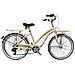 Bici Alluminio Da Donna Misura 26 City Bike Bicicletta Beach Cruiser Stile Americano Cambio 7v Completa Di Accessori Luci A Led - 46 Panna - Foto miniatura 1