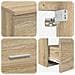 Set di mobili per il bagno 2 pcs Rovere Sonoma - Foto miniatura 8