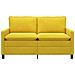 Divano Giallo 156 x 81 x 87,5 cm Velluto - Foto miniatura 3