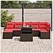 Set Divano da Giardino 8 pz Marrone Poly Rattan - Foto miniatura 7