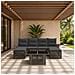 Set Divano da Giardino 7 pz Grigio e Grigio Scuro polyrattan - Foto miniatura 8