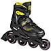 Playlife Pattini in linea regolabili per bambini, modello Joker giallo fluorescente (taglie 34-37) - Foto miniatura 4
