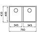 LAV. QUADRA 350 76x44 2V GHISA 70 SOTTO TOP GHISA - Foto miniatura 3