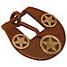 Fibbia per testiera western con decoro stella misura 1,6cm colore brunito - Foto miniatura 1