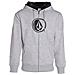 Felpa Uomo Circle Stone Lined Zip Xs Grigio Nero - Foto miniatura 1