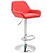 Sgabello Bar Braga in Similpelle - Sedia Cucina con Schienale e Braccioli Regolabile in Altezza - Sedia Sgabello Bancone Imbottita con Poggiapiedi Rosso Cromato - Foto miniatura 1
