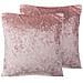 Set Di 2 Cuscini Decorativi In Velluto Rosa Hosta - Foto miniatura 8