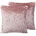 Set Di 2 Cuscini Decorativi In Velluto Rosa Hosta - Foto miniatura 1