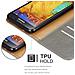 Custodia Compatibile Con Samsung Galaxy Note 3 Neo In Marrone Cappuccino - Coperchio Protettiva Con Chiusura Magnetica, Funzione Stand E Tasca Per Le Carte - Foto miniatura 3
