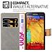 Custodia Compatibile Con Samsung Galaxy Note 3 Neo In Marrone Cappuccino - Coperchio Protettiva Con Chiusura Magnetica, Funzione Stand E Tasca Per Le Carte - Foto miniatura 6
