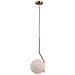Sospensione Moderna A Sospensione Miele Ottone 1 Luce Con Paralume Bianco, E27 - Foto miniatura 3