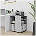 Mobiletto con Ruote Grigio Cemento 60x53x72cm Legno Multistrato - Foto miniatura 4