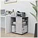 Mobiletto con Ruote Grigio Cemento 60x53x72cm Legno Multistrato - Foto miniatura 3