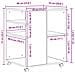 Mobiletto con Ruote Grigio Cemento 60x53x72cm Legno Multistrato - Foto miniatura 7