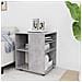 Mobiletto con Ruote Grigio Cemento 60x53x72cm Legno Multistrato - Foto miniatura 8