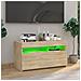Mobile Porta TV con Luci LED Rovere Sonoma 60x35x40 cm - Foto miniatura 4