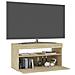 Mobile Porta TV con Luci LED Rovere Sonoma 60x35x40 cm - Foto miniatura 9