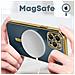 Cover Magsafe Per Iphone 12 Pro Silicone Protezione Fotocamera Bordo Cromato Oro - Foto miniatura 3