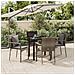 Set Da Pranzo Giardino 5pz Nero E Grigio Con Cuscini Polyrattan - Foto miniatura 1