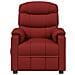 Poltrona Reclinabile In Tessuto Rosso Vino - Foto miniatura 3