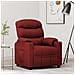 Poltrona Reclinabile In Tessuto Rosso Vino - Foto miniatura 1