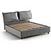 Letto Matrimoniale Sabrina, Letto Contenitore Con Rivestimento In Tessuto, 100% Made In Italy, Apertura Frontale, Con Materasso Cm 160x200 Incluso, Grigio - Foto miniatura 4