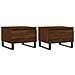 Tavolini Salotto 2pz Rovere Marrone 50x46x35 Legno Multistrato - Foto miniatura 2